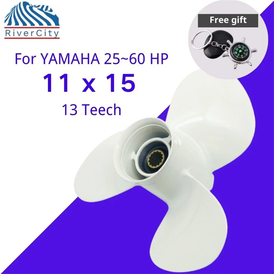 For Yamaha 25hp 40hp 48hp 50hp Outboard Propeller 11*15 Boat Motor Aluminum Alloy Screw Ship Marine Engine 3 Blade 13 Spline for yamaha 4 5 f4 f5 f6 outboard propeller 7 1 2x8 boat motor aluminum alloy screw ship marine engine 3 blade 9 spline