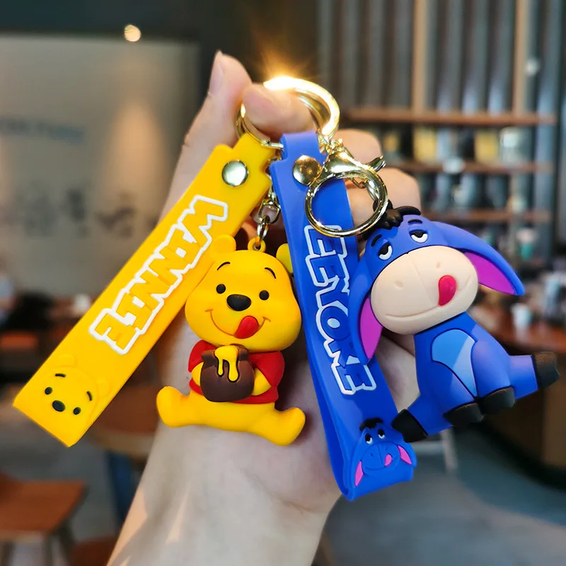 

Key chain 10pcs/20pcs/lot wholesale Disney Winnie the Pooh Key chain cartoon bag pendant couple pendant car key chain
