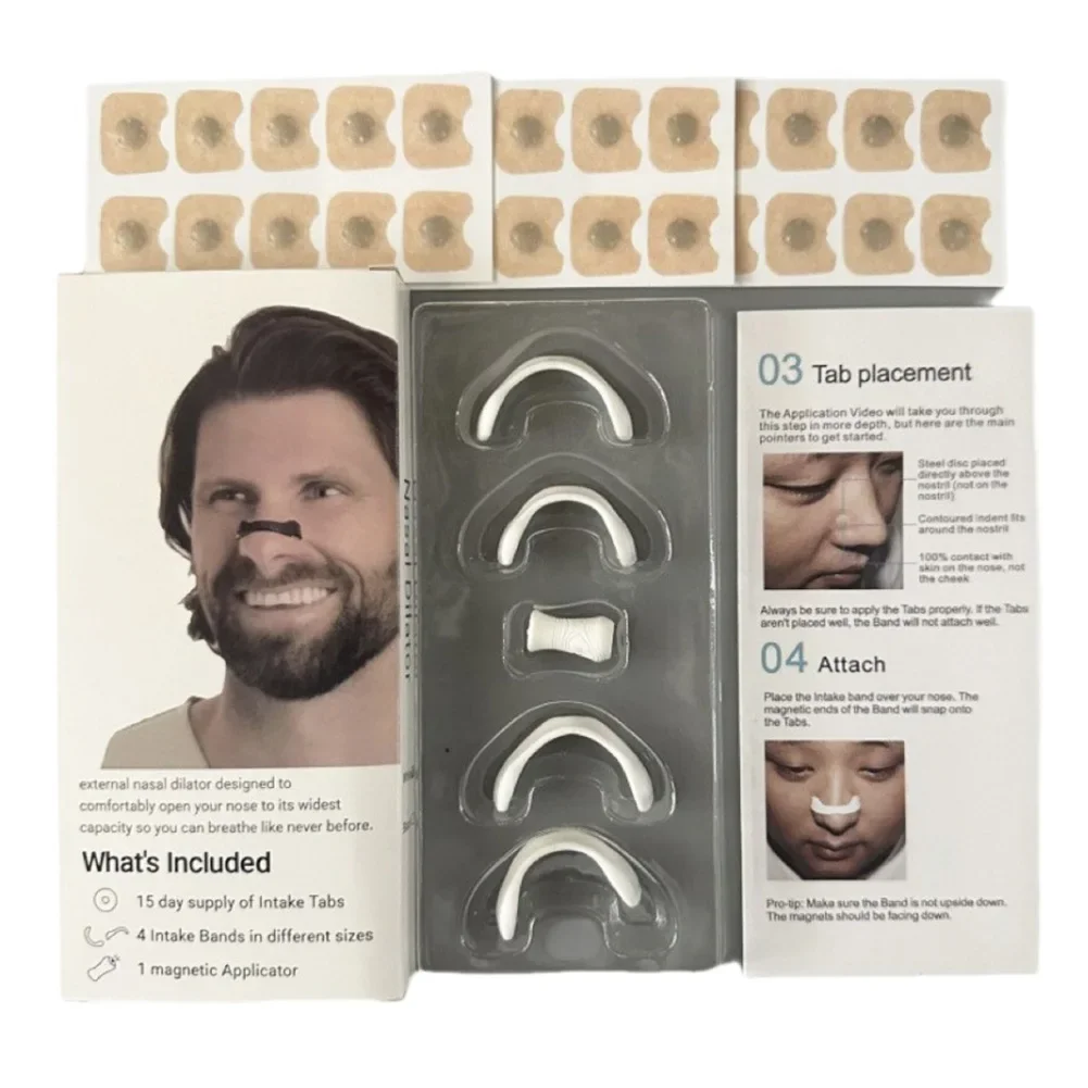 Anti-snoring Nose Clip Nasal Breathing Dilators Starter Kits Magnetic Nose Strips