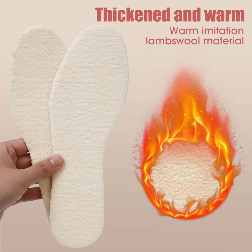 Natur Lämmchenfleece Sohlen Fraen Wanter waarm halen Sohlen Männer Weich Woll Verdickt Schongpad Kaschmir Schongasaz Thermo_voghion.com