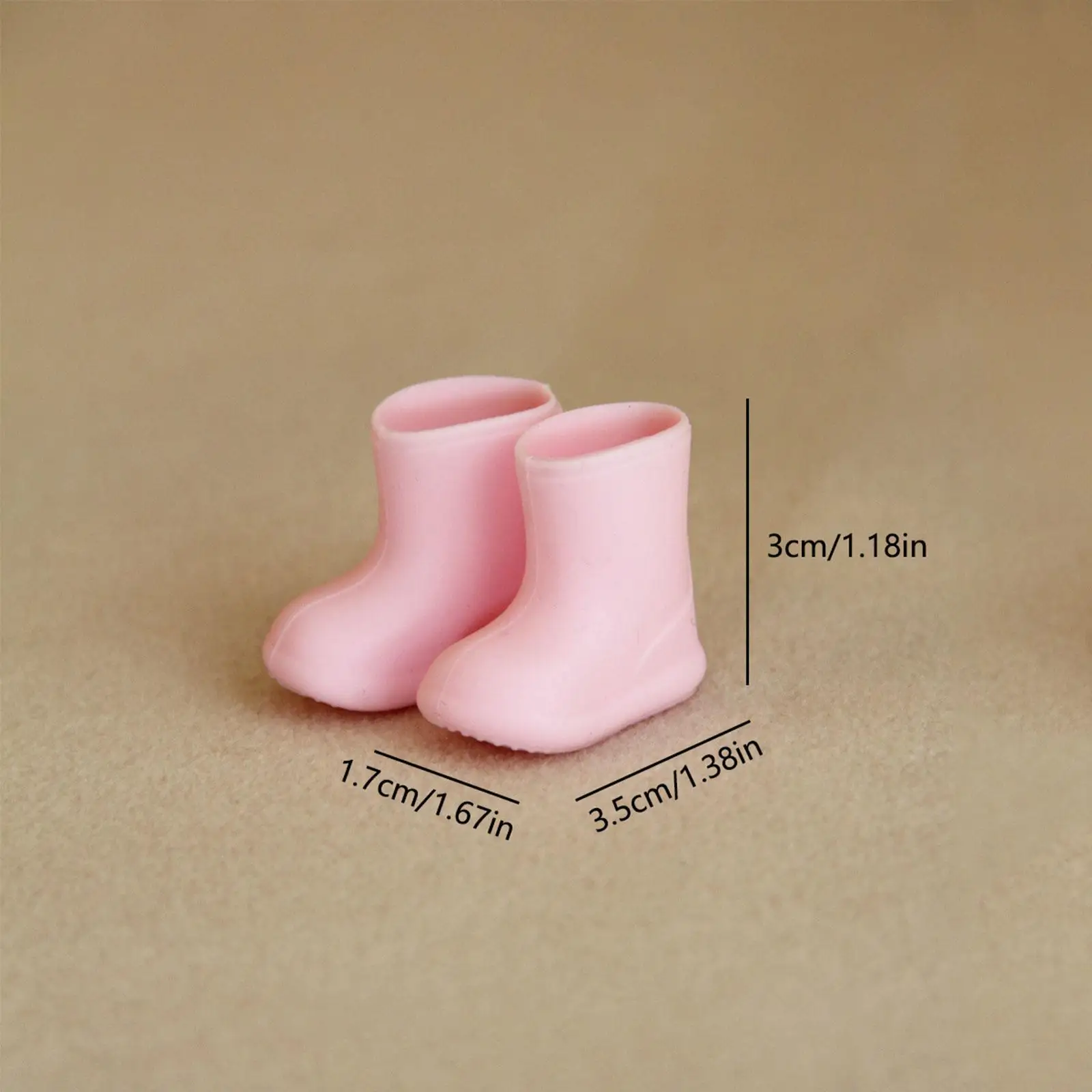 Doll Rain Boots Shoes Doll Accessories for 1/12 Doll Cute Waterproof Sturdy Ob11 Doll Shoes Soft Simulation Stylish Miniature