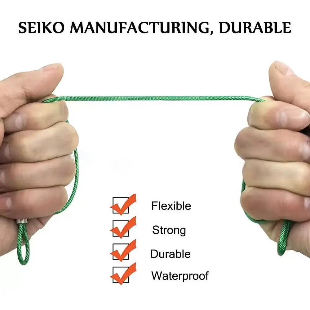 SecureGuard Braided Steel Cable Lock - Ultimate Outdoor Safety Accessory