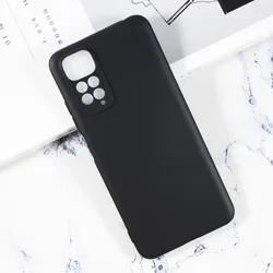 Ultra-Thin Silicone Protective Case for Xiaomi Redmi Note 11 - Soft TPU Back Cover (Black)