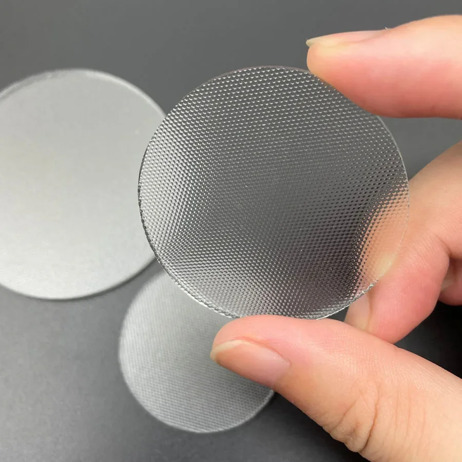 Anti-Glare Glass Lens for LED Downlight and Flashlight - Small Grid Design