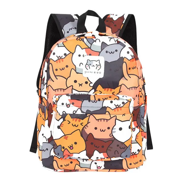 Women's Backpack with Cute Cats Print