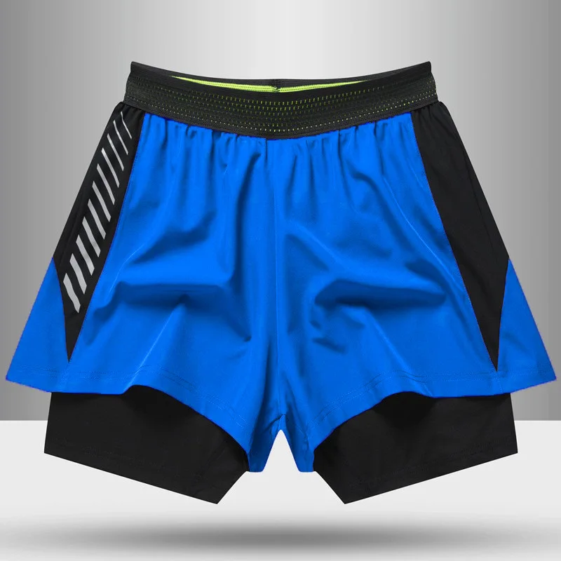 2024 Summer Men Fashion Patchwork Pocket Slim Sports Running Gym Quick Drying Short Pants Male Training Marathon Athletic Shorts