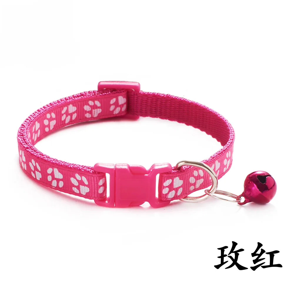 Title 12, Multi-color Adjustable Cat Pet Collar Cute Paw ...