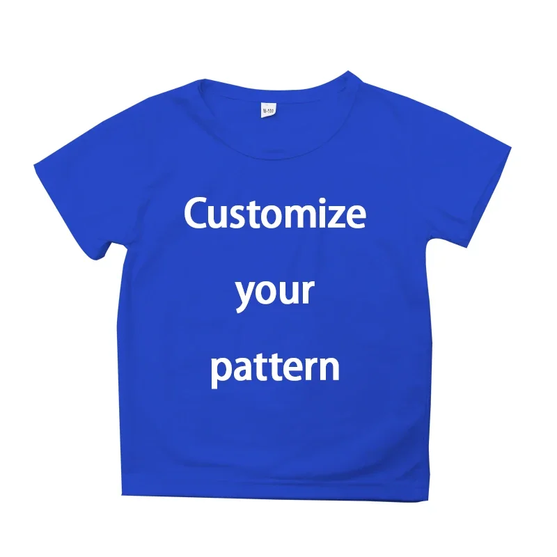 Children Girl Boy T-shirt Custom Diy Pattern Logo Funny Casual Tops Tees DIY Name Logo Picture Text Child Girl Boy T-shirts 2
