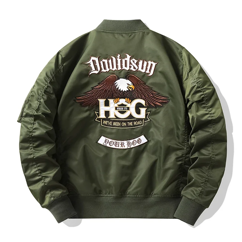 

Streetwear Eagle Bomber Jacket Men Baseball Jacket Men Clothing Casual Embroidery Man Fashion Jackets and Coats Spring Autumn