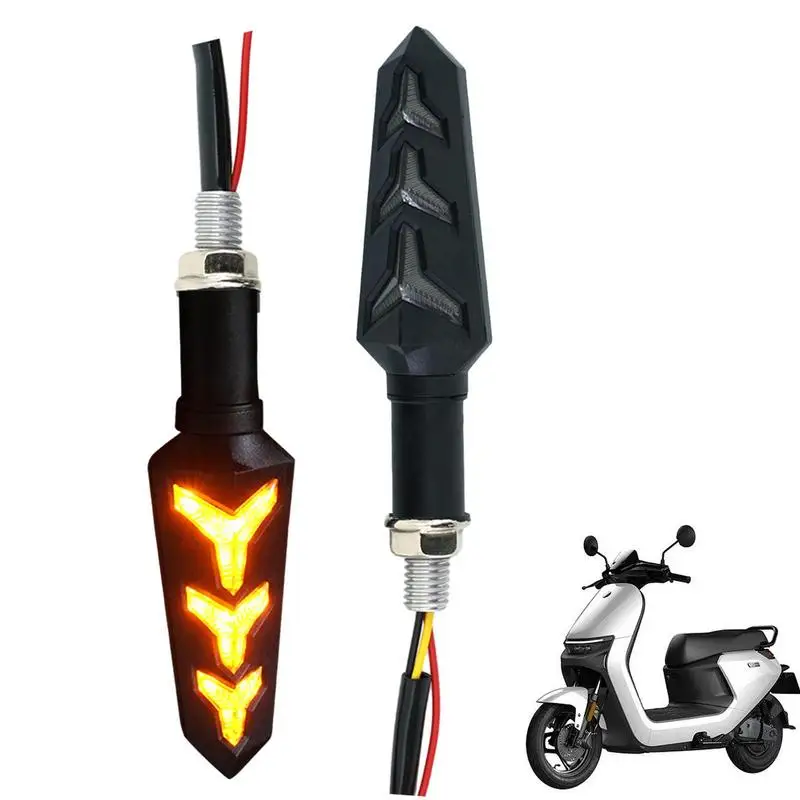 

50g Motorcycle Turn Signals LED Sequential Flowing Flash Indicator Lamp Universal Off-road Vehicle Flow Direction Light for