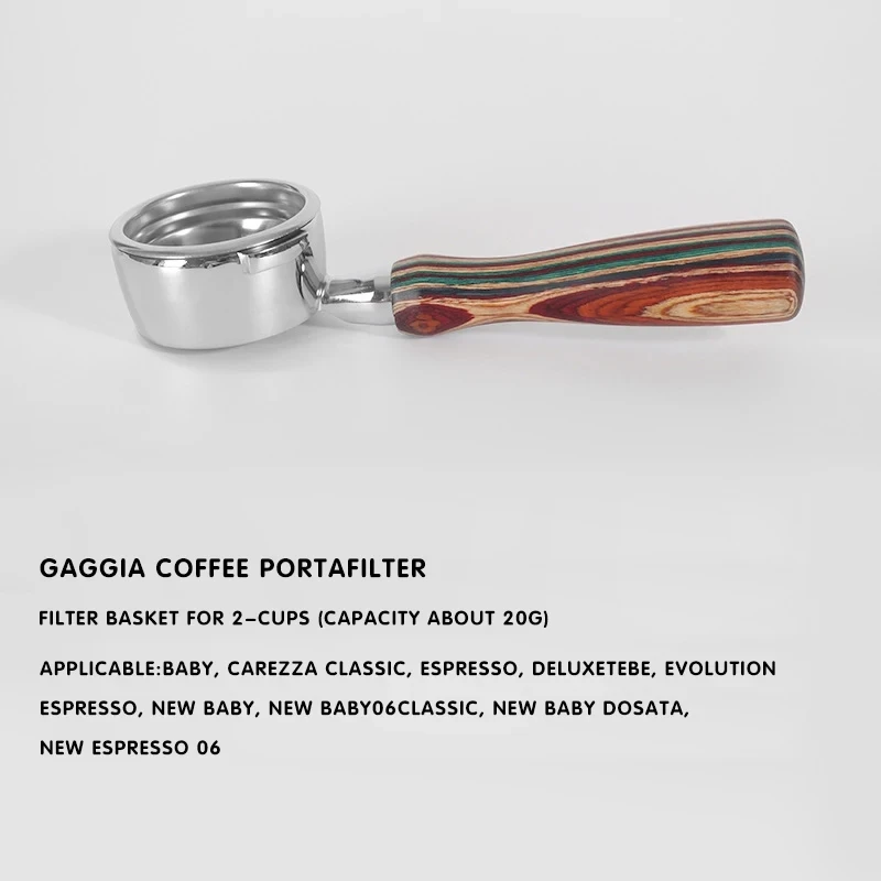 Premium Bottomless Portafilter with Solid Wood Handle