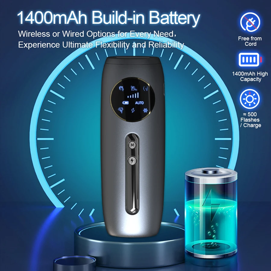 充電式レーザー脱毛器,IPL脱毛器,サファイア冷却,自動パーマネント無痛