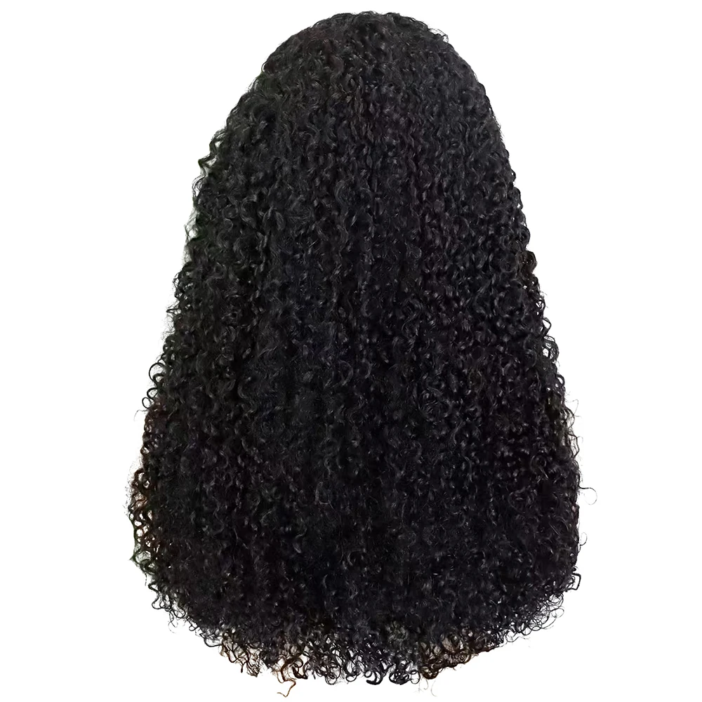 350% Density SDD Double Drawn Pixie Cut Kinky Jerry Curly Wave Human Hair Wigs 13x4 Lace Frontal Human Hair Wig for Black Women