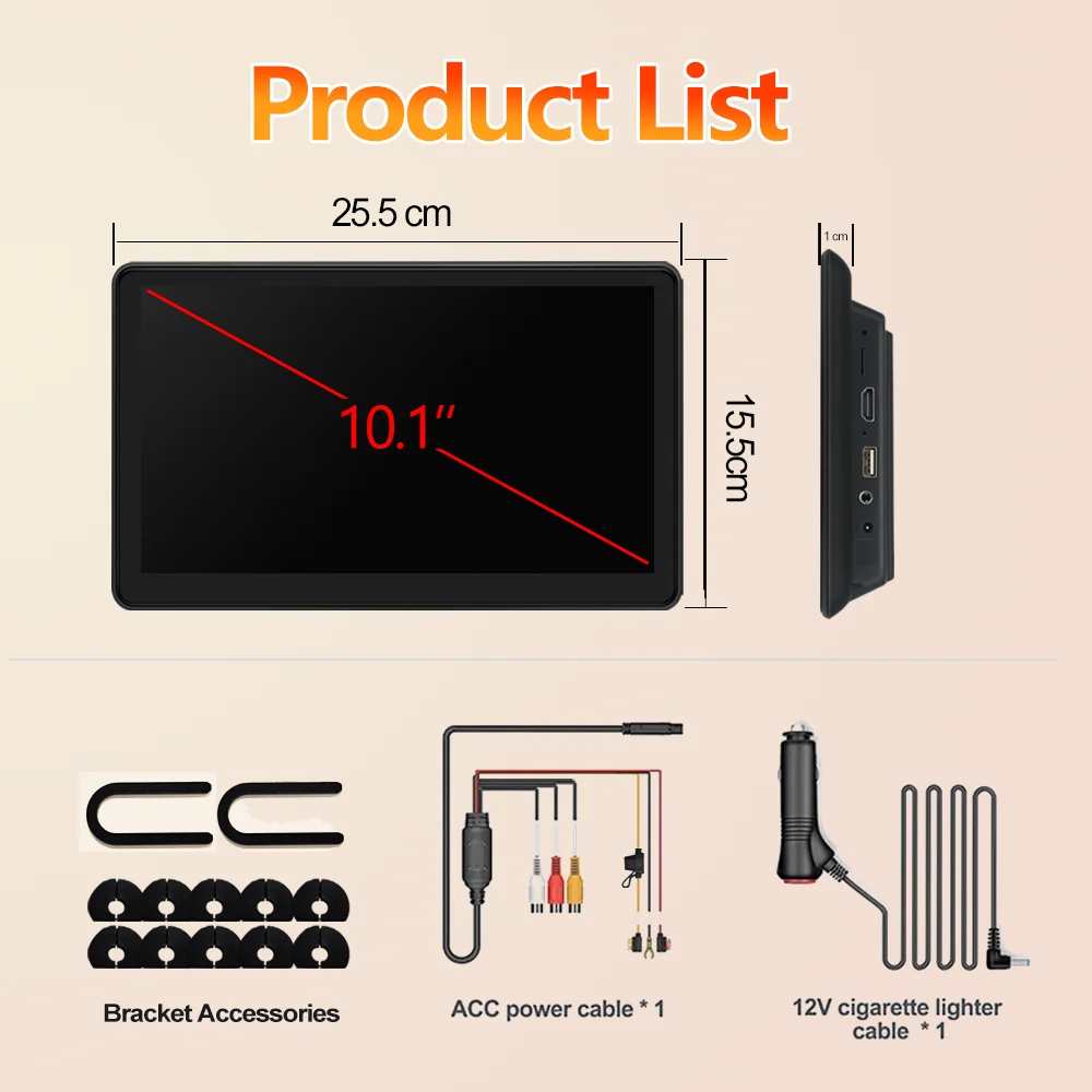 Incell 10.1 "أندرويد 13 سيارة مسند الرأس رقيقة جدا...