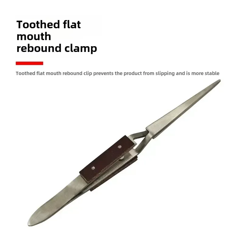 Jewelry Soldering Tweezers Straight Curved Tip Selflock Welding Tweezer Cross Locking Jewelry Making Tool Equipment for Jeweler