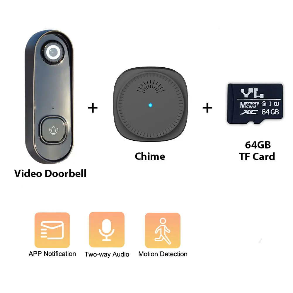 

Smart Home Outdoor Video Doorbell Wireless WiFi For House Door Waterproof Camera Doorbell