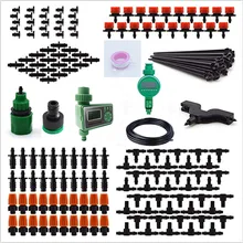  DIY Saving Water Garden Irrigation System Automatic Water Timer Garden Hose Micro Watering Drip Kit with Adjustable Drippers 