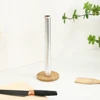 1PC Bamboo Paper Towel Holder Kitchen Dining Room Vertical Wooden Paper Roll Organizer Cling Film Holder Lazy Rag Holder 3