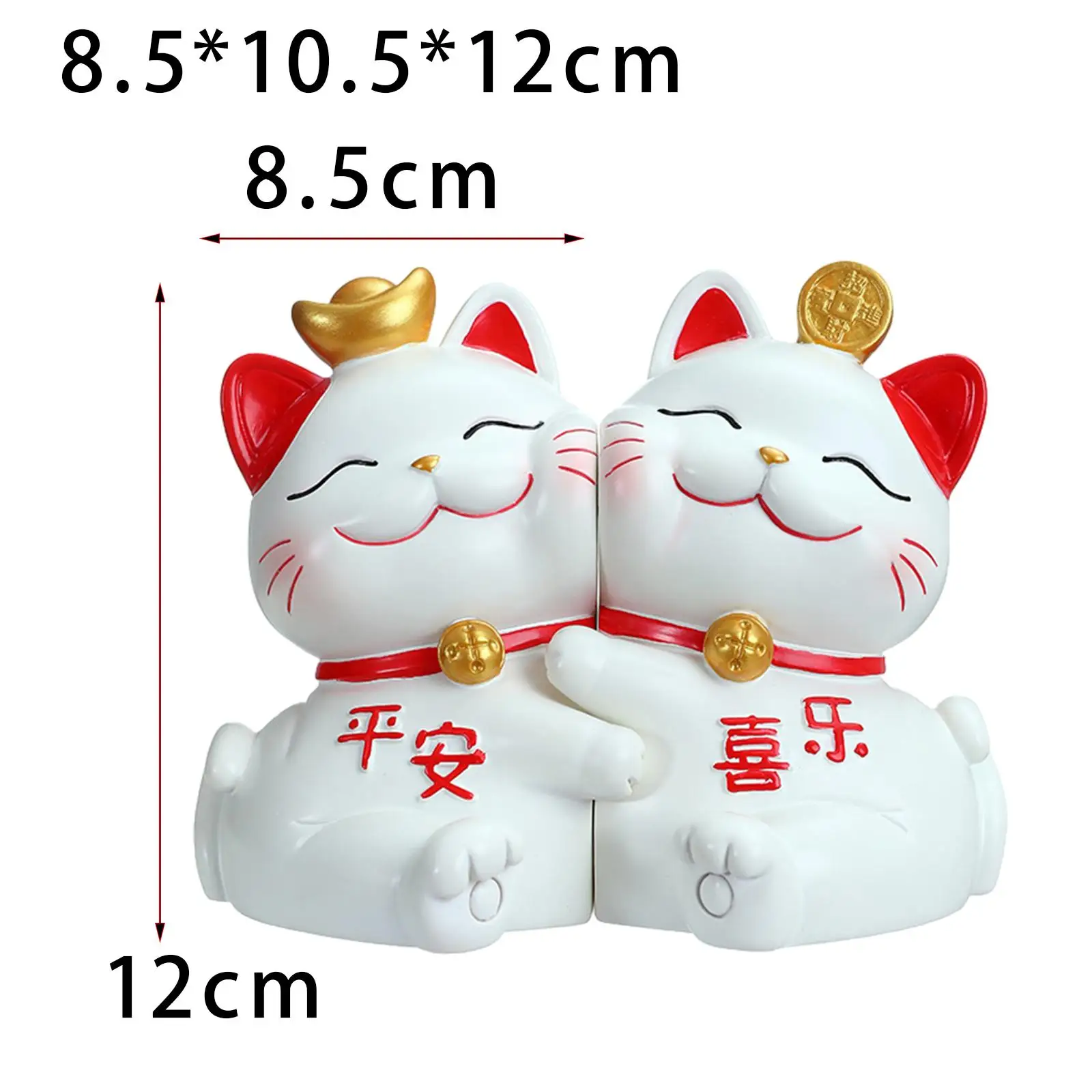 Book Ends Holiday Gifts Chinese Cat Statues for Living Room Desktop Home