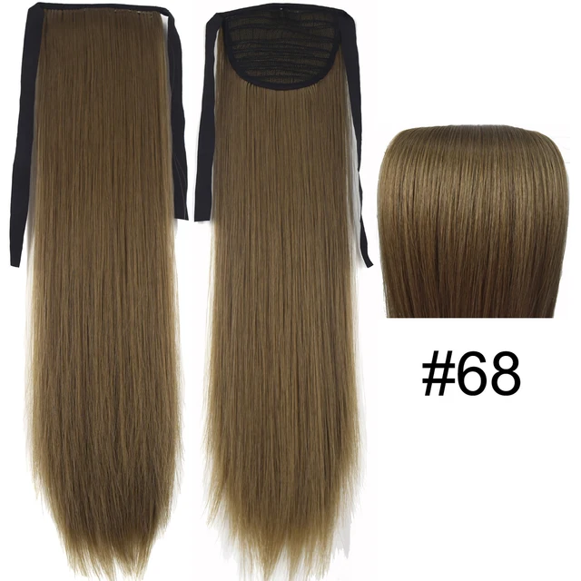 TOPREETY Synthetic Fiber Heat Resistant Straight Ribbon Ponytail Extensions 1006 68