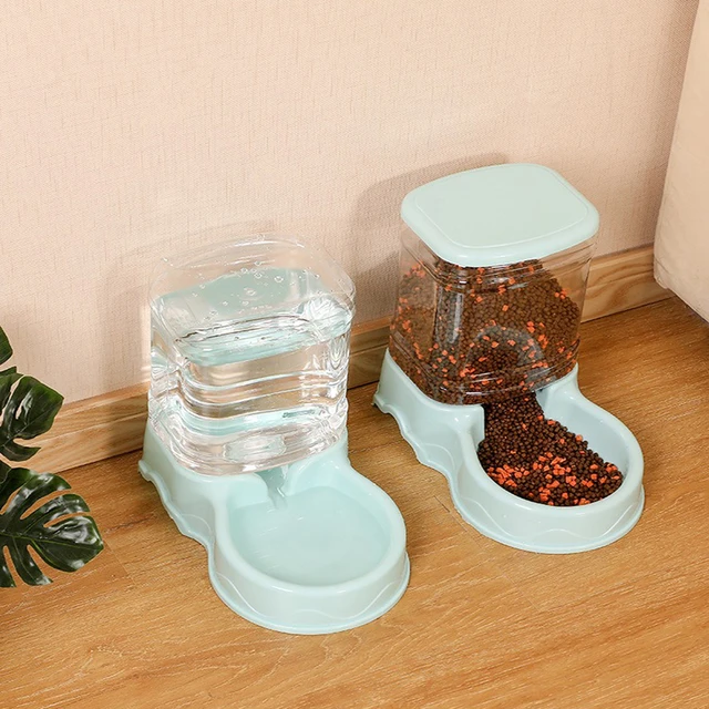 Pet automatic feeder cat drinking water bowl cat bowl dog bowl 3.8L large capacity grain storage barrel pet supplies 5