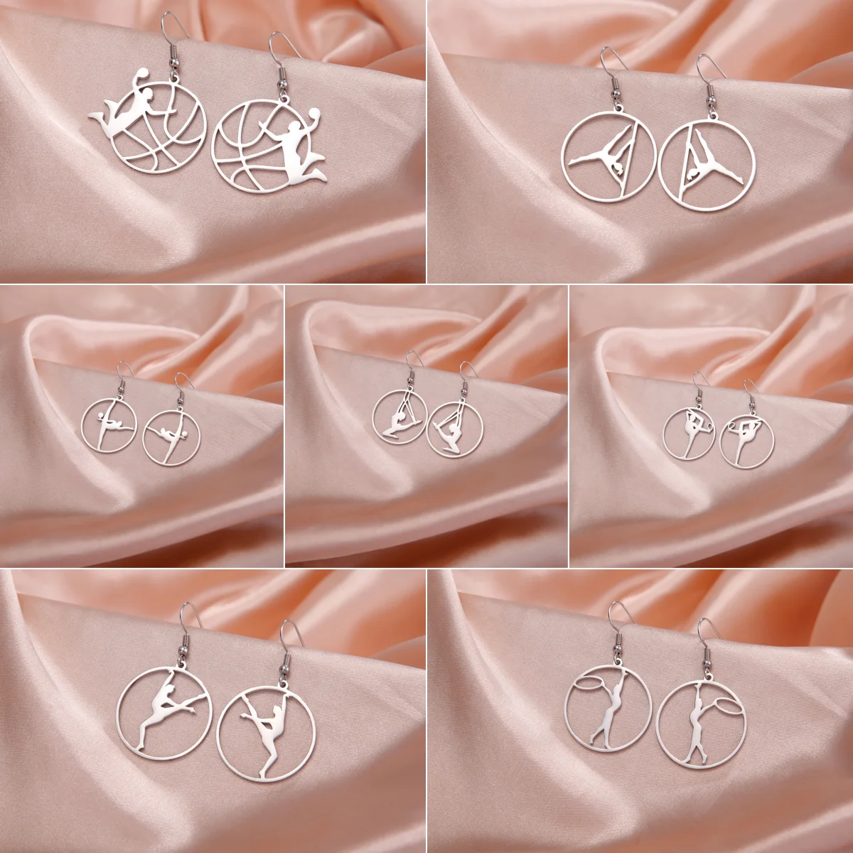 Amaxer Sports Pattern Earrings For Women's Cool Girl Hyperbole Party Daily Simplicity Jewelry Gift Trendy Exquisite Piercing