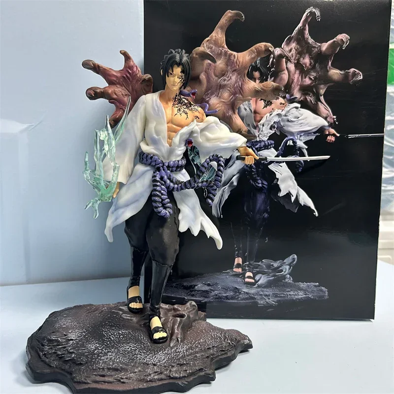 thumbnail image 1 of Naruto Anime Uchiha Sasuke Sasuke caminando Escena Cortina de hierro Sasuke Modelo en caja Figura de adorno Kakashi Batalla Efectos especiales, 1 of 4