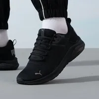 PUMA confortables et légers, en tissu mesh, chaussures de course basses, identiques pour hommes et femmes, noir 380435-01 1