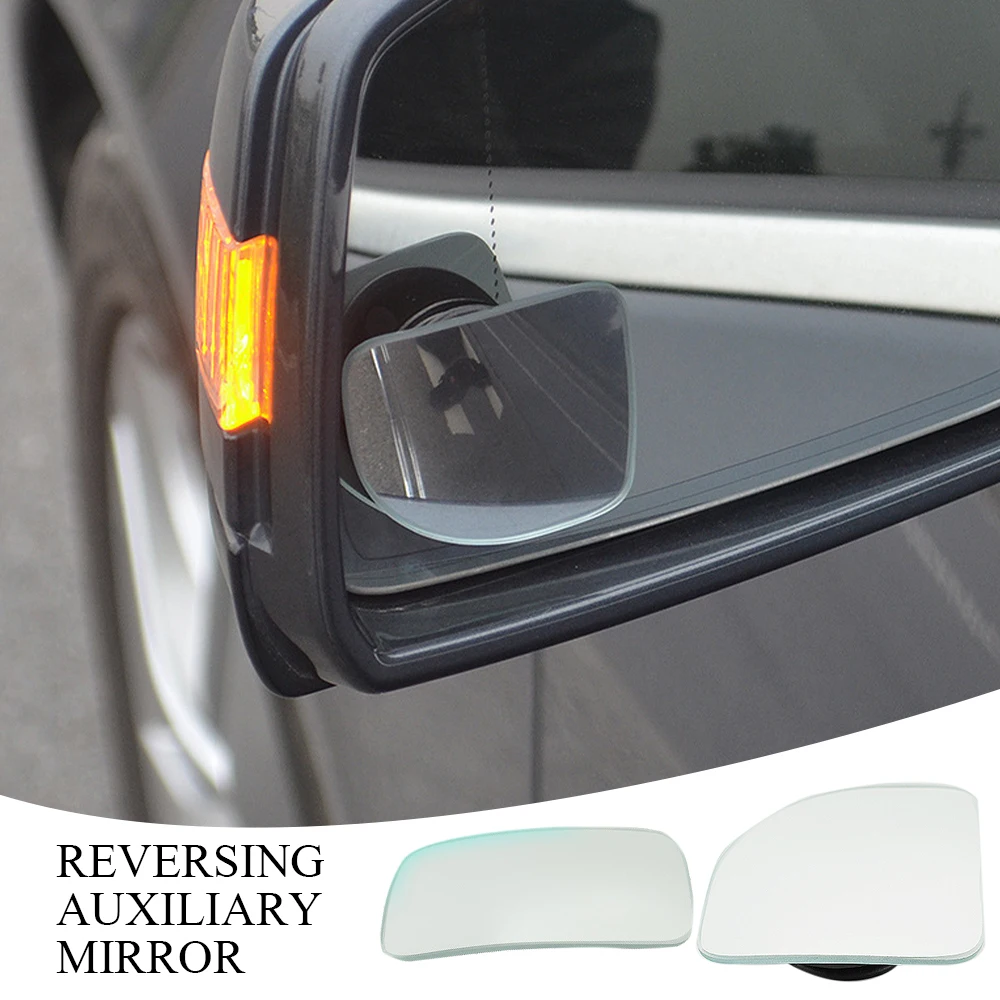 

2 Pcs Car Blind Spot Mirror Auxiliary Rearview Mirror HD Convex Safety Mirror Universal Angle Adjustable