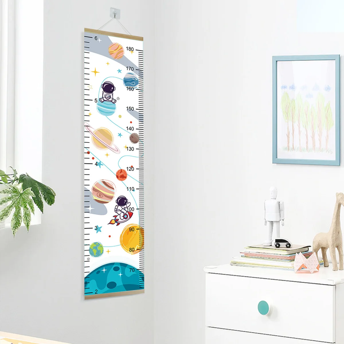 Baby Child Decorative Growth Chart Cartoon Height Measurement Hanging Rulers Wall Decor for Nursery Kids Child Boys Girls