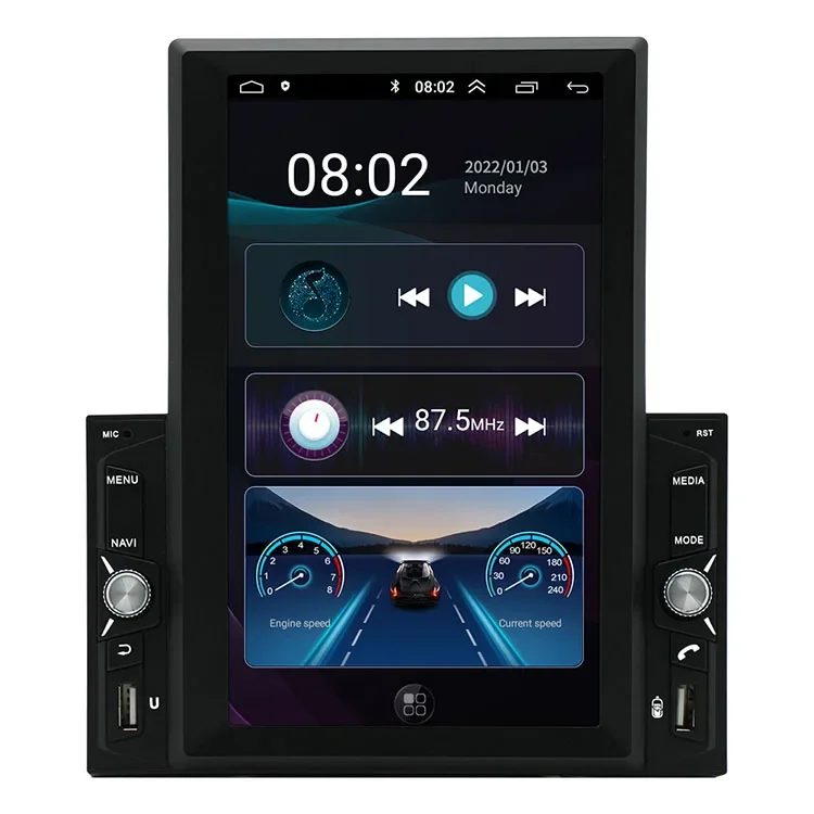 

Universal 2 Din Head Unit 8" Inch Android 10.0 Car Radio Vertical Touch Screen Stereo GPS Navigation DVD Player