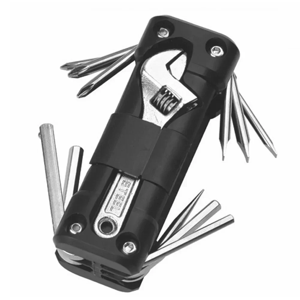 16 in1 Motorcycle Multifunction Tool Kit Multitool Tire Repair Tool Set with Screwdriver Chain MTB Road Cycling Motorcycle Tools