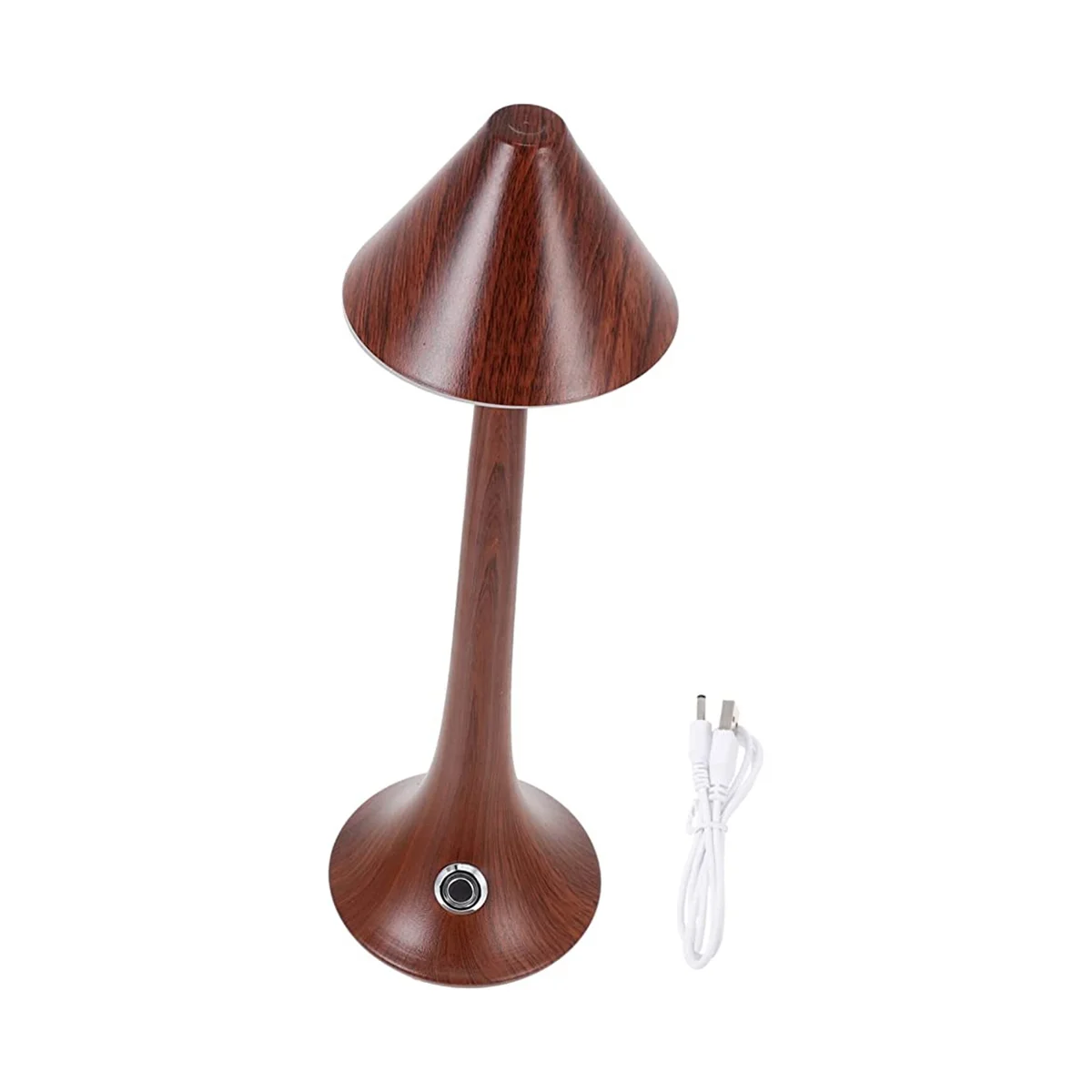 

Restaurant Table Lamp Bedroom Night Light Dimming Touch Imitation Wood Grain LED Night Light (Mahogany Color)