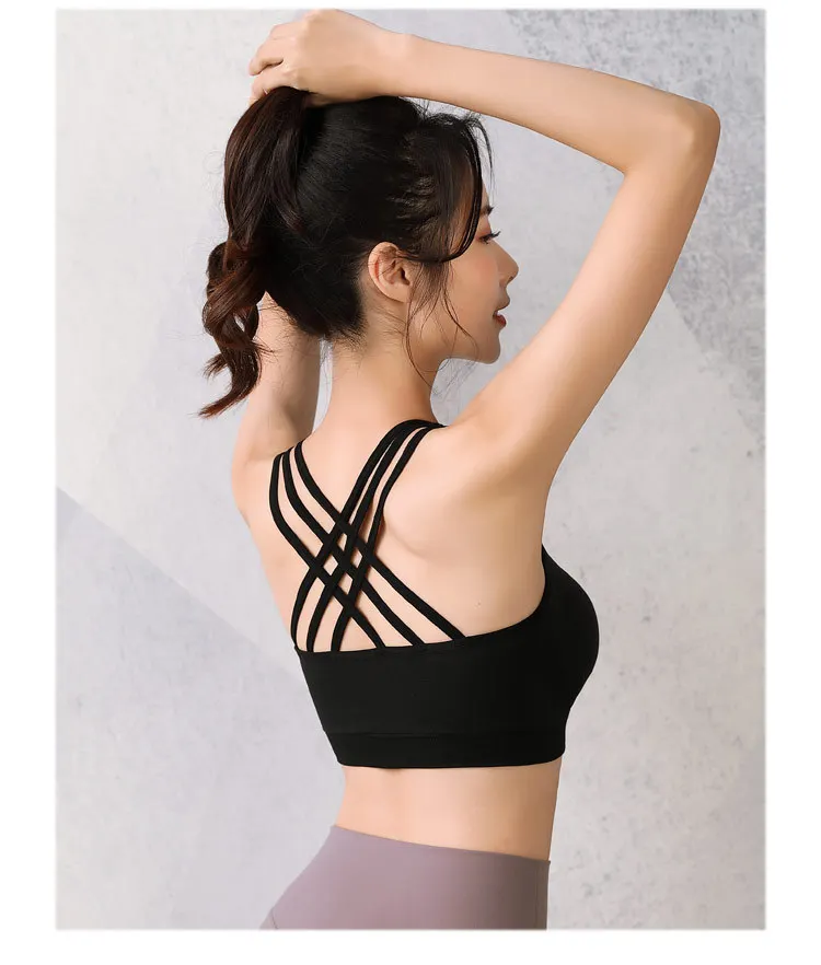 Fitness Sports Bra for Women Push Up Wirefree Padded Crisscross Strappy  Running Gym Training Workout Yoga Underwear Crop Tops - AliExpress