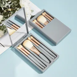 Premium Quality Makeup Brush Set - Soft Hair for Perfect Eyeshadow, Highlight, Contour & Concealer Application (Blue 5 - Piece Makeup )