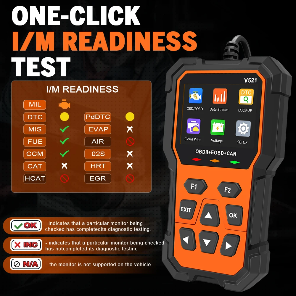 V521 OBD 2 Scanner Professional Auto Engine System Diagnostic Lifetime Free EOBD Code Reader Car Diagnostic Tool Upgrade OBDII 3