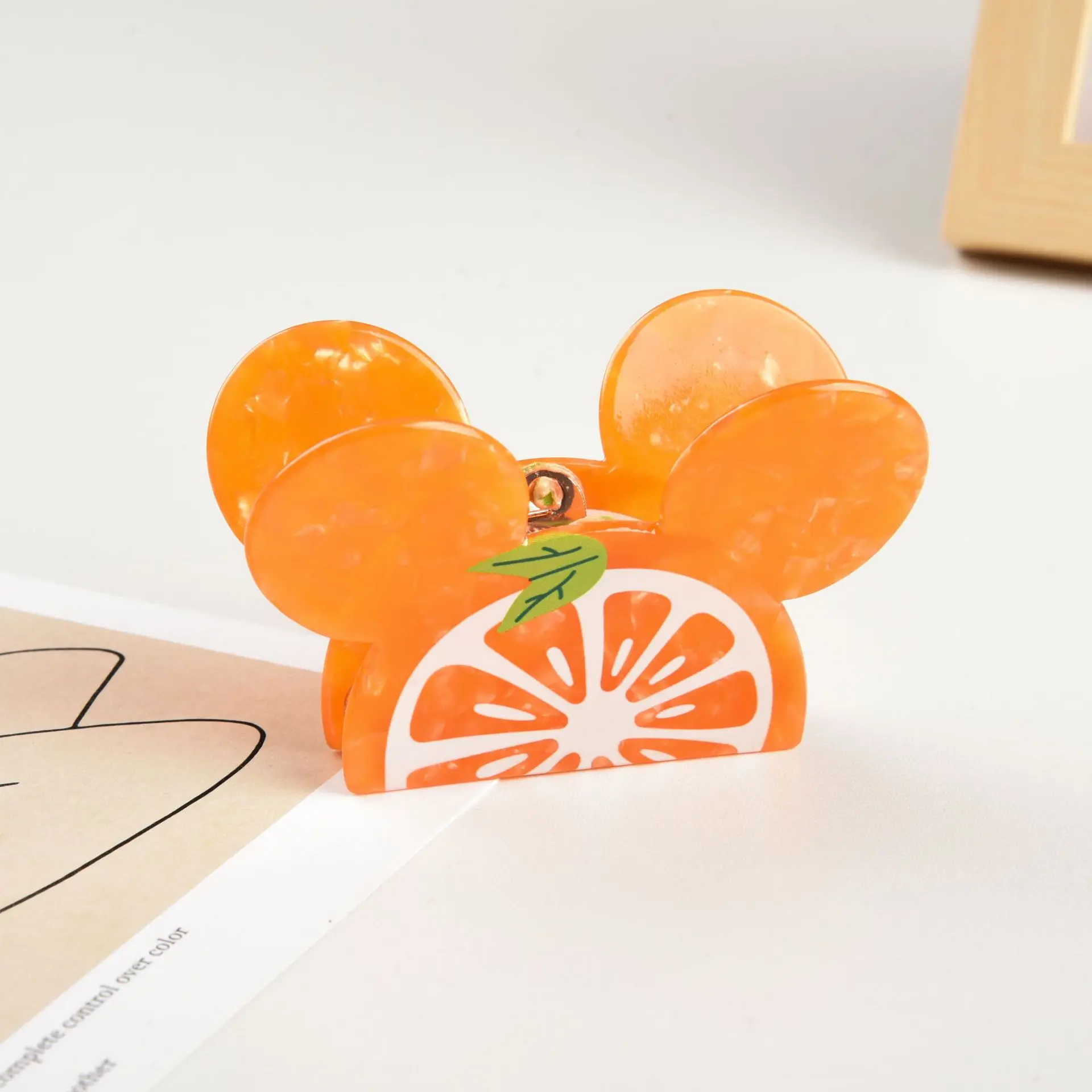 Muweordy Cartoon Mickey Acetate Hair Claw for Women Girls Popular Hair Catches Princess Crab Hair Clip Fashion Hair Accessories