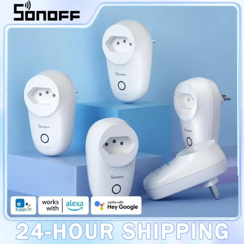 

Умная розетка SONOFF Tomada S26R2, дистанционное управление с поддержкой Wi-Fi, работает с Alexa Google Home