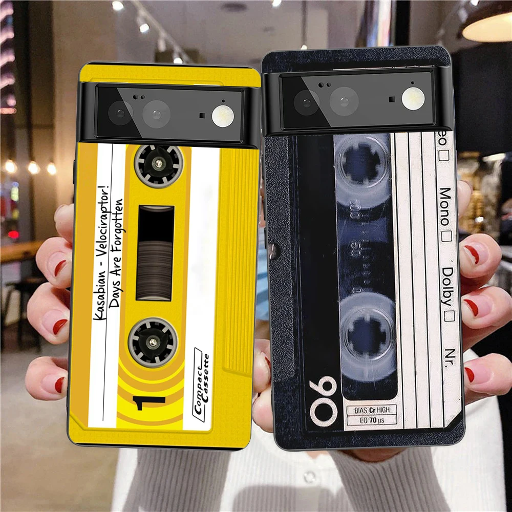 Retro Cassette Tape Style Shockproof Silicone Phone Case Cover