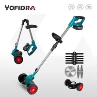1500W Electric Lawn Mower Length Adjustable Foldable Cordless Handheld Rechargeable Garden Shrub Pruner For Makita 18V Battery 1