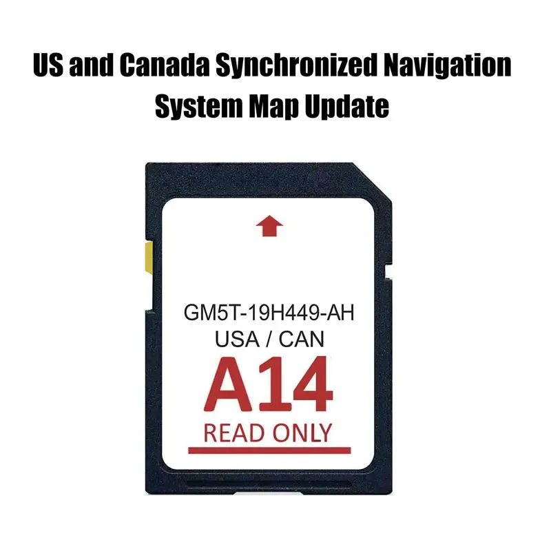 최신 2023 A14 네비게이션 카드 GM5T-19H449-AH GPS 지도 업데이트용 맵 카드 미국/캐나다 지도 SYNC 네비게이션 시스템 내구성 강한 제품