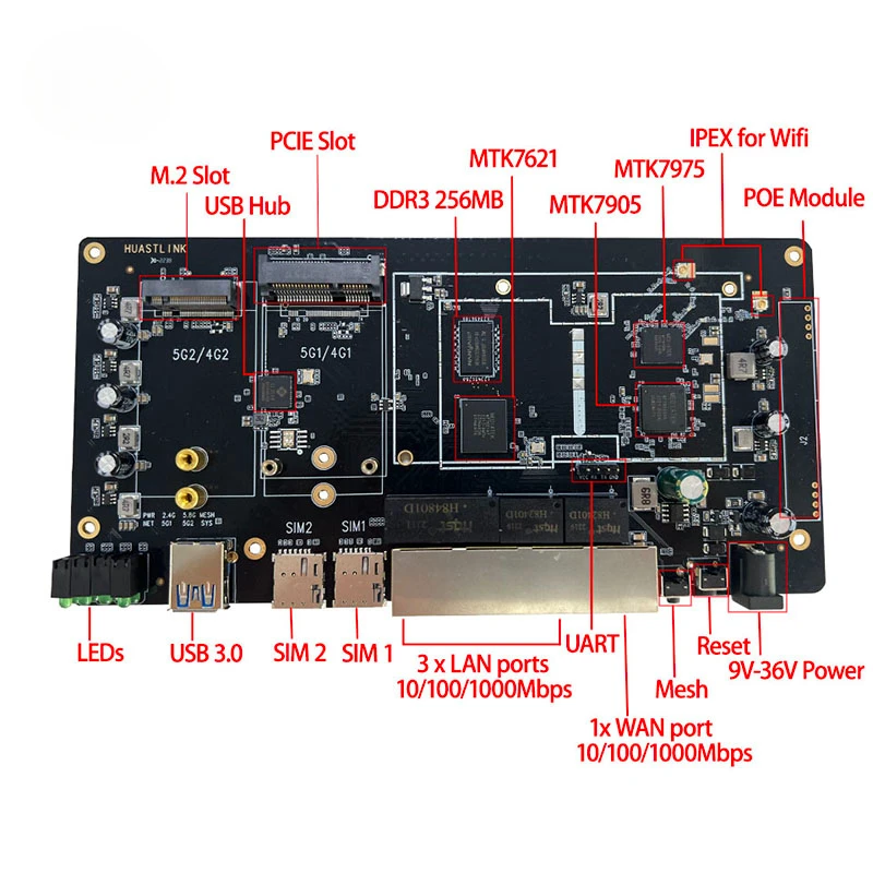 Industrial-Modem-Router-Sem-Fio-Pcba-Board-com-M-2-Mini-Pcie-Slot ...