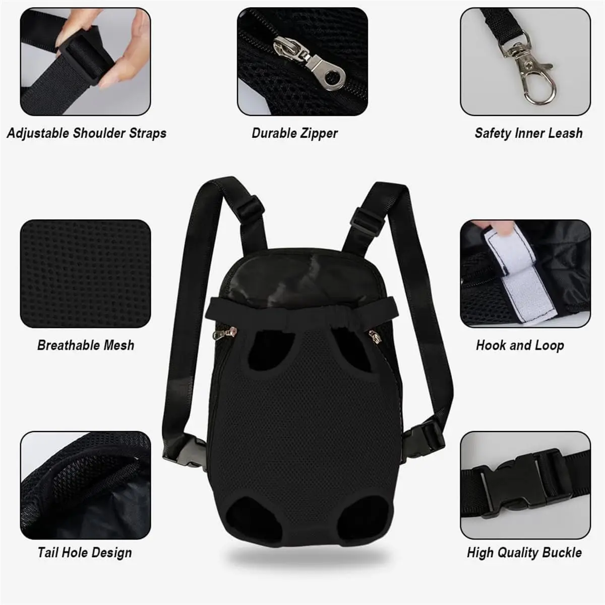 Pet Cat Dog Double Shoulder Breathable Portable Travel Pet Dog Carrier Backpack Mesh Carrier Front Bag Small Cats Outdoor