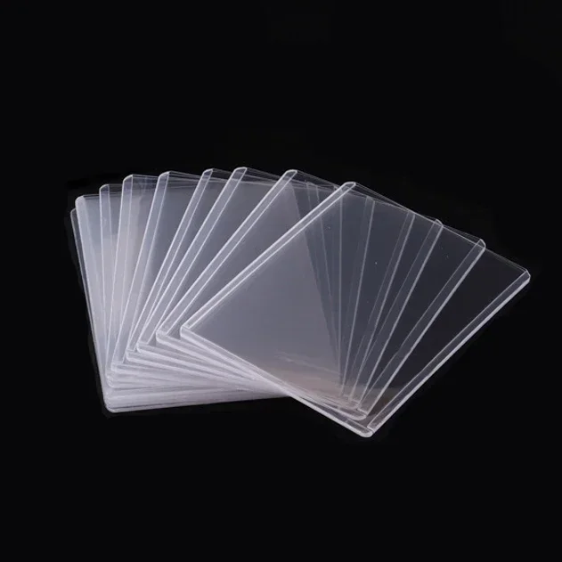 Waterproof Transparent Rigid Plastic Card Holder - Durable Sleeve for Business, Credit, and ID Cards