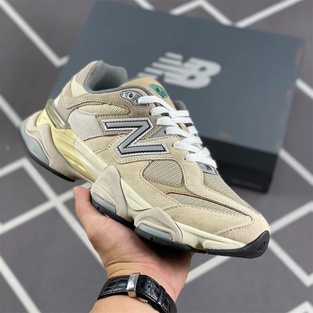 NewBalance Men/Women Reflective NB9060 Athletic Shoes Unisex Low Top Outdoor 9060 Shockproof Lightweight Running Sneakers