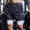 Men Sport Shorts  Sportswear Double-deck Running Shorts 2 In 1 Beach Bottoms Summer Gym Fitness Training Jogging Short Pants Men 2