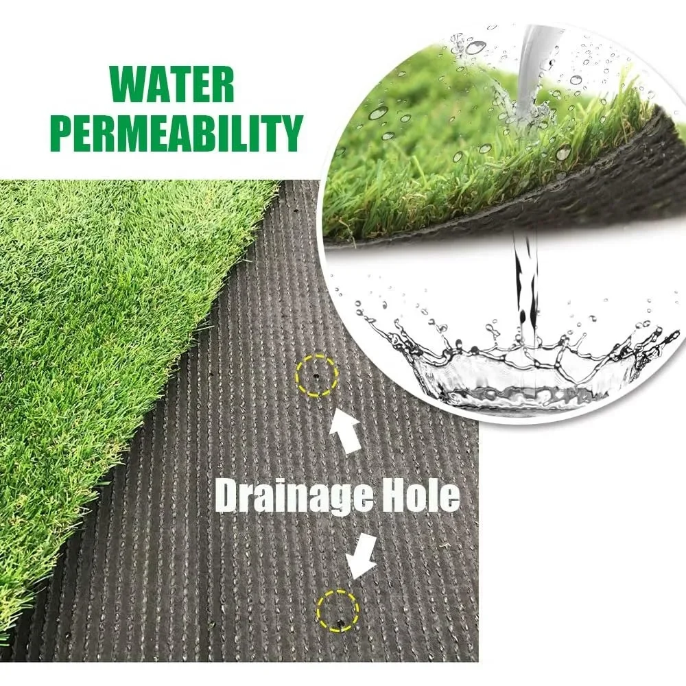 Artificial Grass Lawn Turf Realistic Synthetic Grasses Mat, Indoor Outdoor Garden Lawn Landscape for Pets,Fake Faux Grass Rug