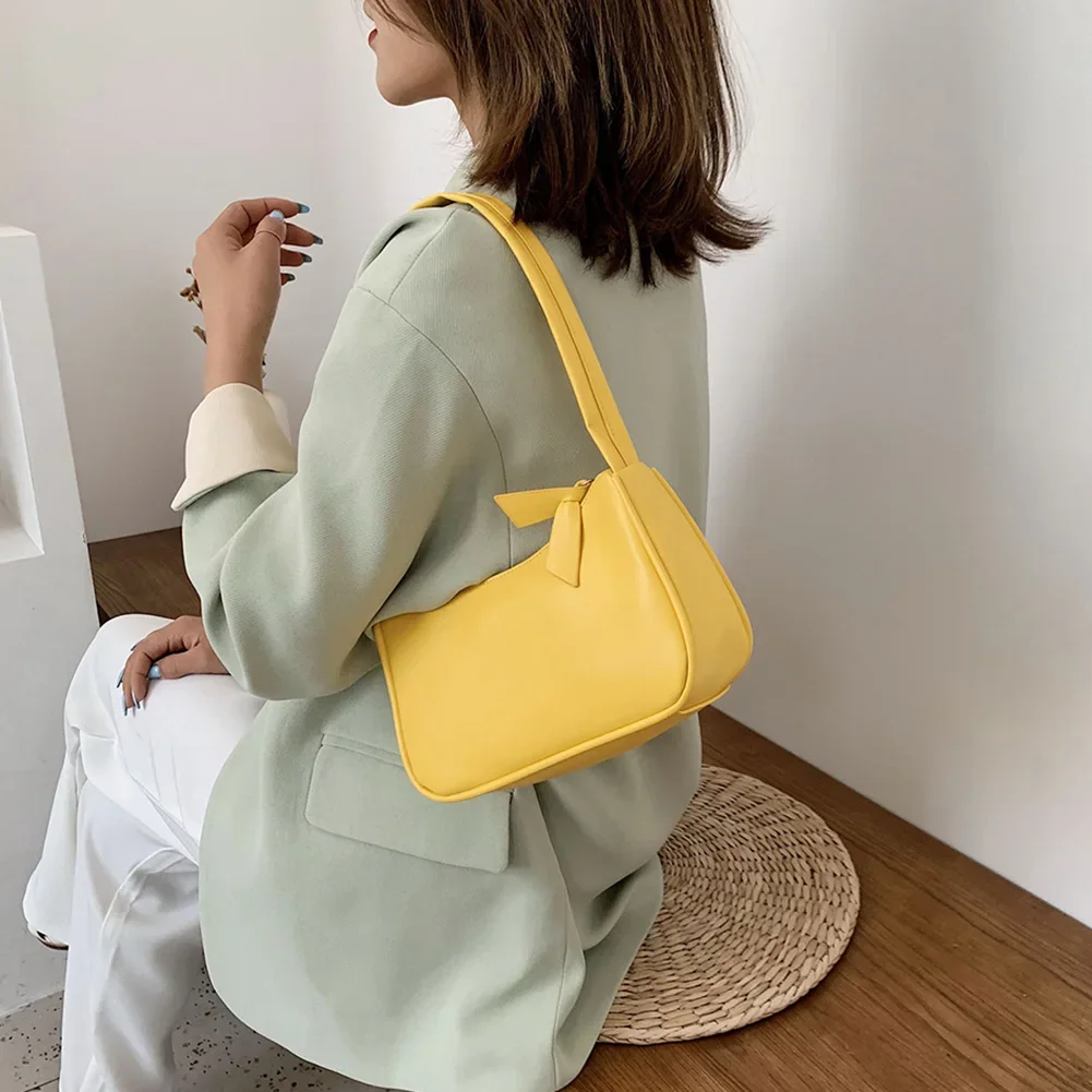 Retro PU Leather Shoulder Bag - Casual Small Top-Handle Handbag for Women