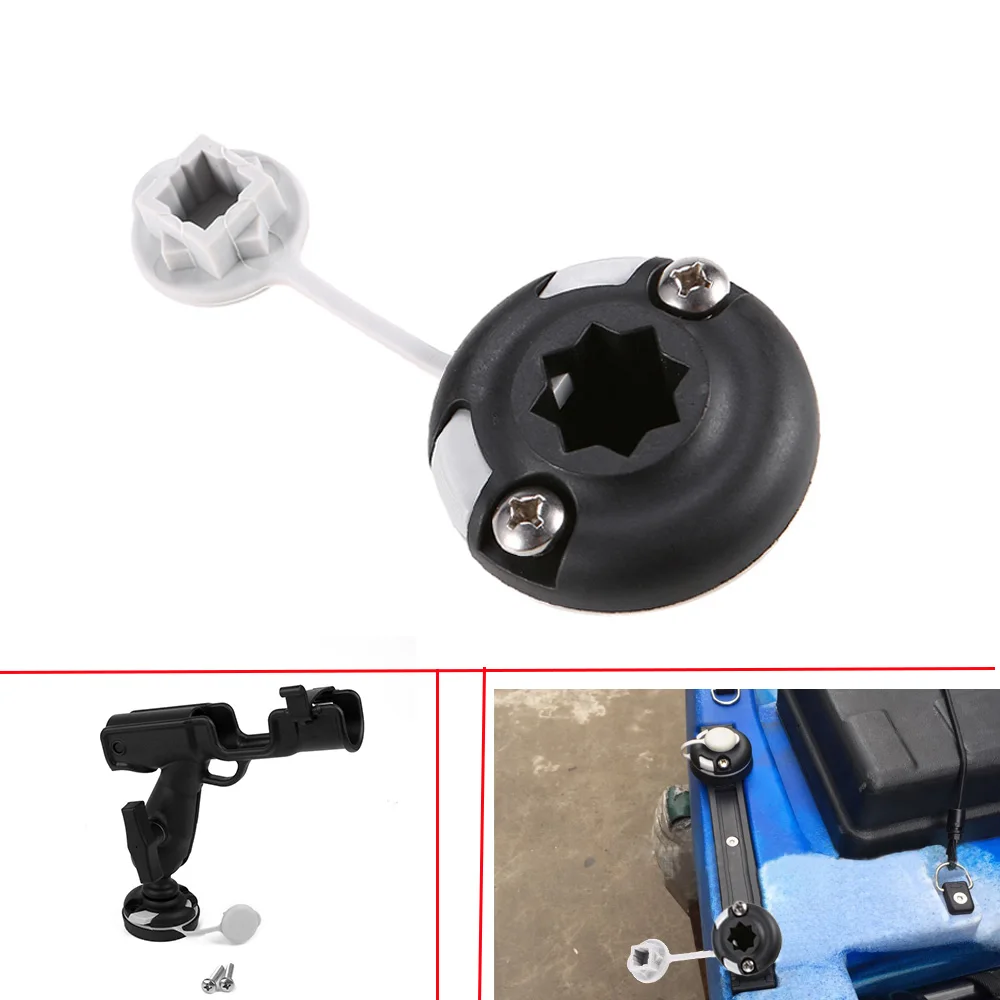 

Durable Nylon Canoe Kayak Star Mount Base Inflatable Boat Sea Fishing Rod Holder Mount Base Tackle Kit Accessory
