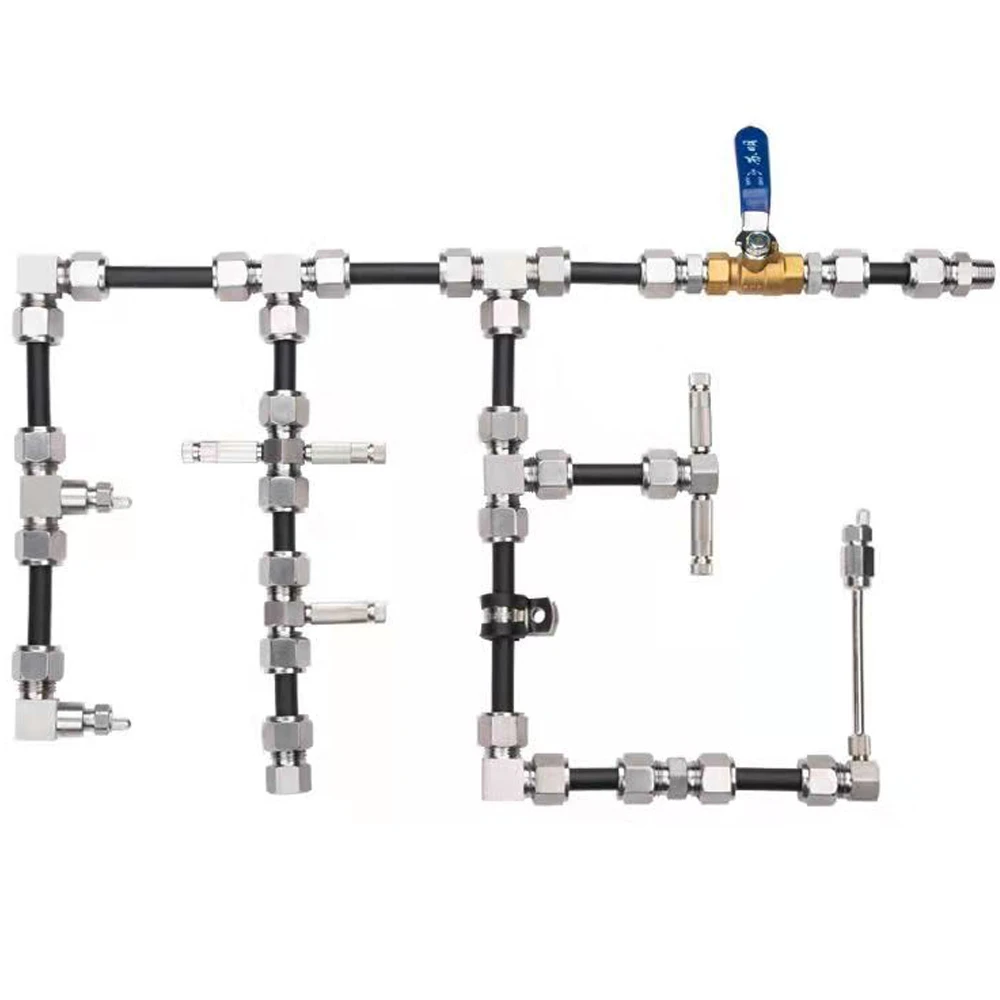 High Pressure 3/8" 9.52mm Non-Slip Lock Quick Connector Tee Elbow Straight Joint Nozzles Seat Misting System Fittings 6